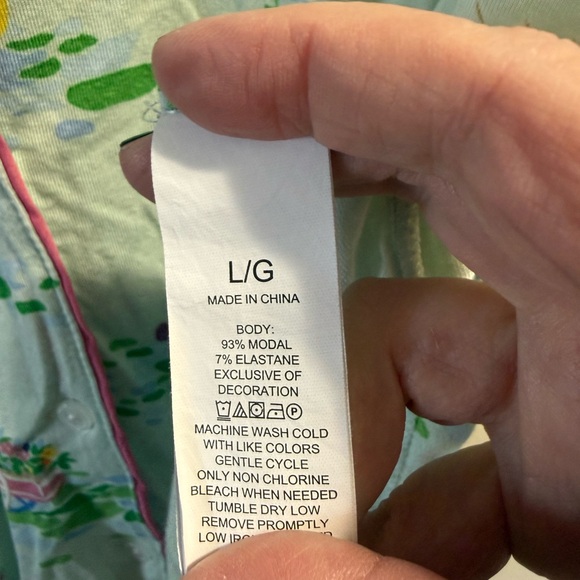 Kate Spade Women’s 2 Piece Pajama Set Spring Bunny size Large - Picture 4 of 9